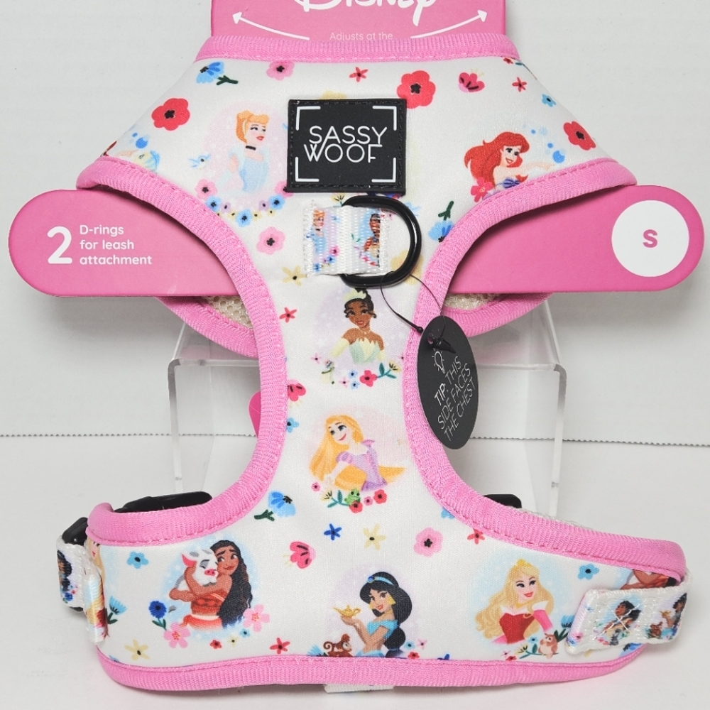 NEW Disney Princess Sassy Woof Dog Adjustable Harness Sz Small Pink Girly
